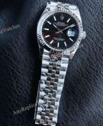 VS Factory Rolex Datejust 36mm Cal.3235 Movement SS Jubilee Band Black Watch
